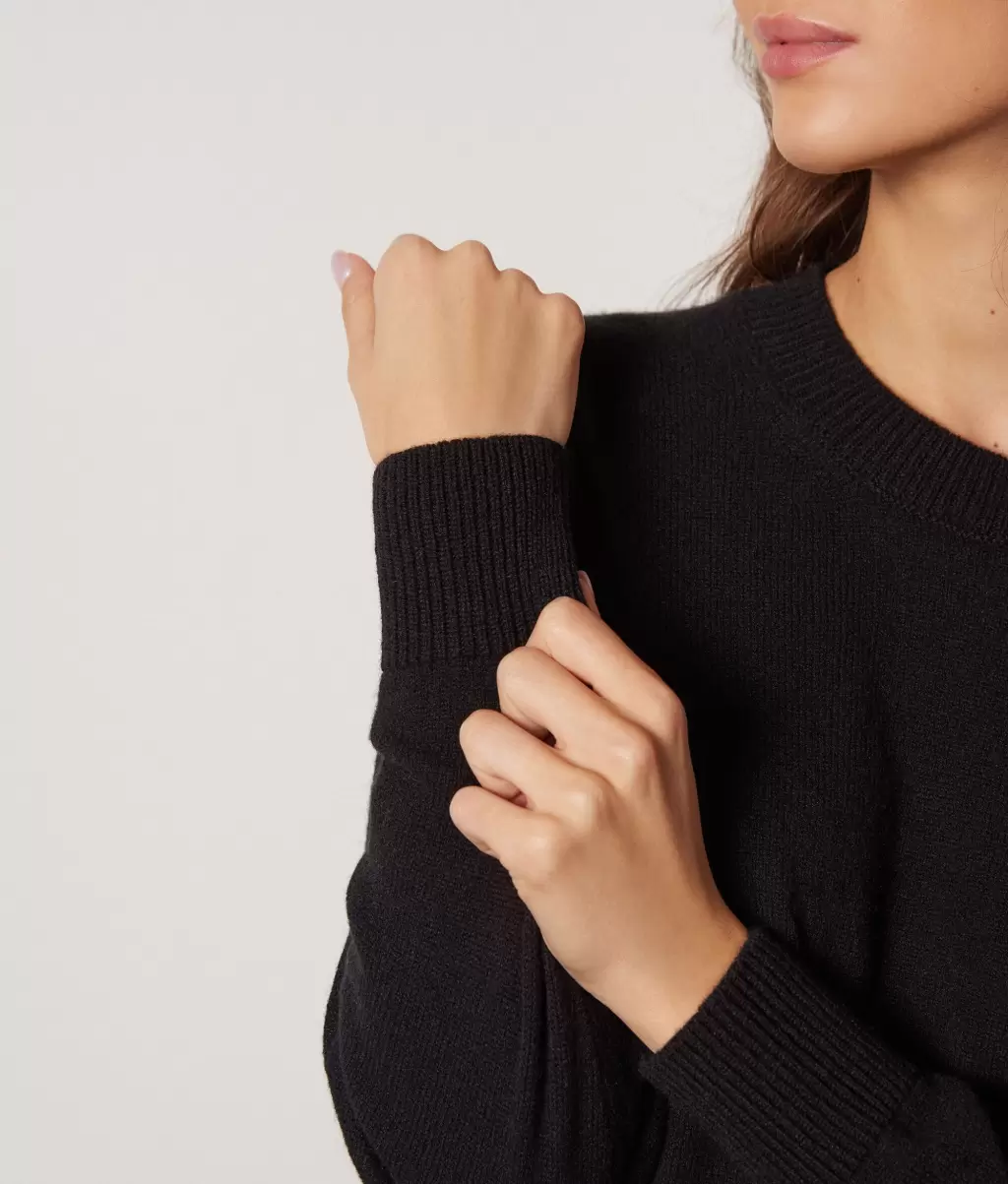 Black Falconeri Swetry Z Okrągłym Dekoltem Sweter Z Okrągłym Dekoltem Z Kaszmiru Ultrasoft Kobieta - 3