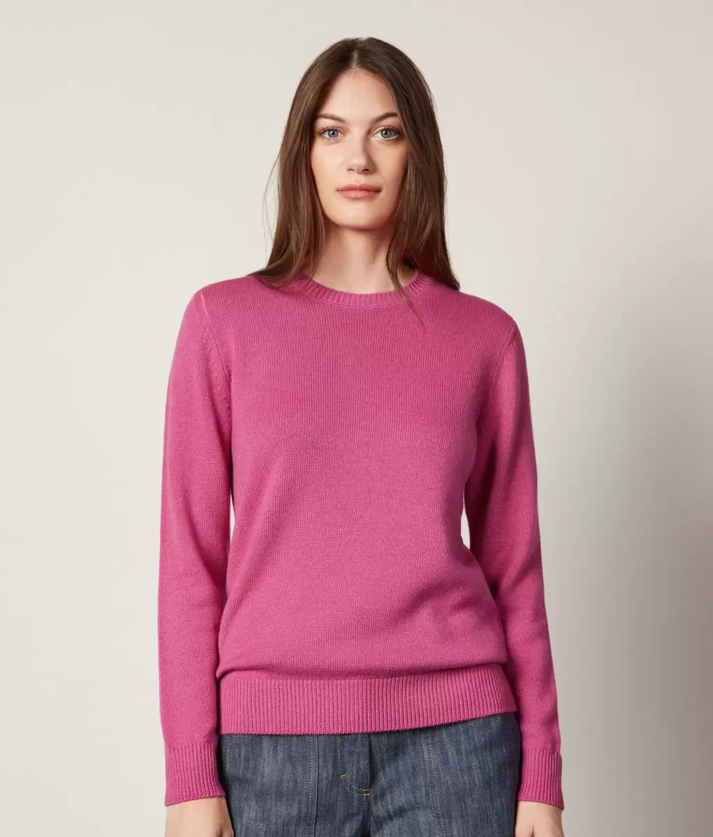Pink Falconeri Swetry Z Okrągłym Dekoltem Pulower Z Kaszmiru Ultrasoft Kobieta - 1