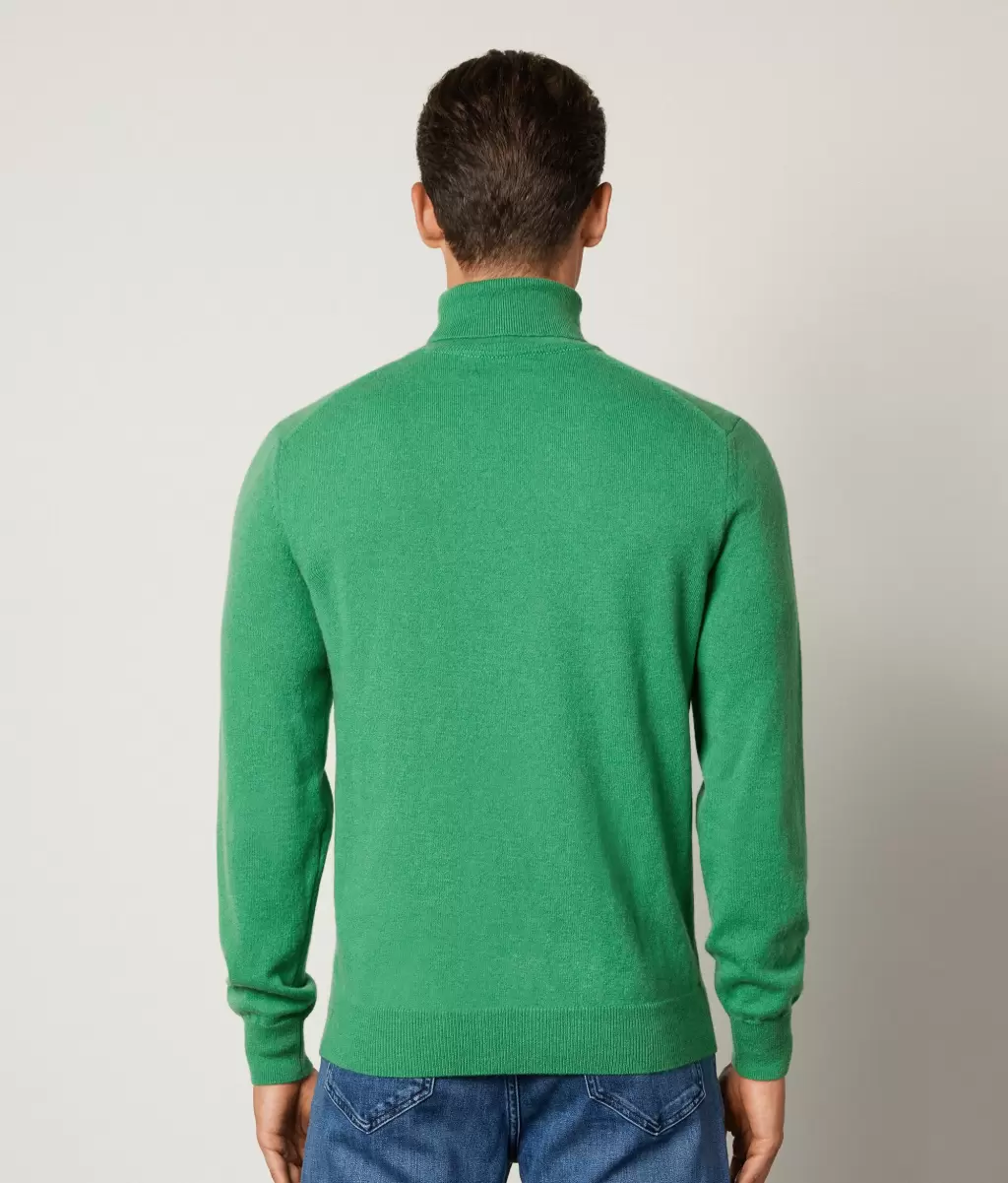 Green Falconeri Sweter Z Golfem Z Kaszmiru Ultrasoft Golfy Mężczyzna - 2