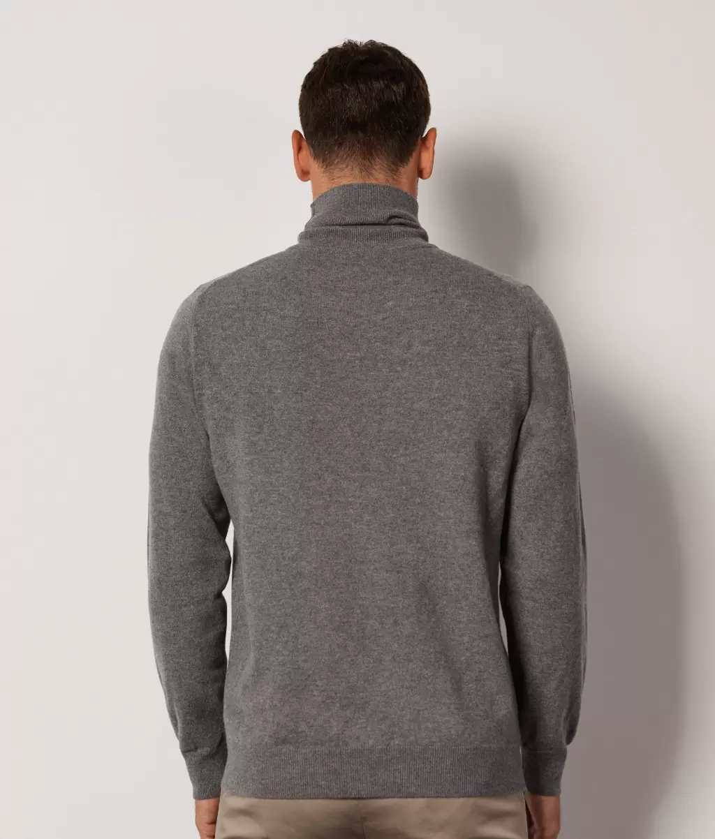 Sweter Z Golfem Z Kaszmiru Ultrasoft Falconeri Grey Mężczyzna Golfy - 2