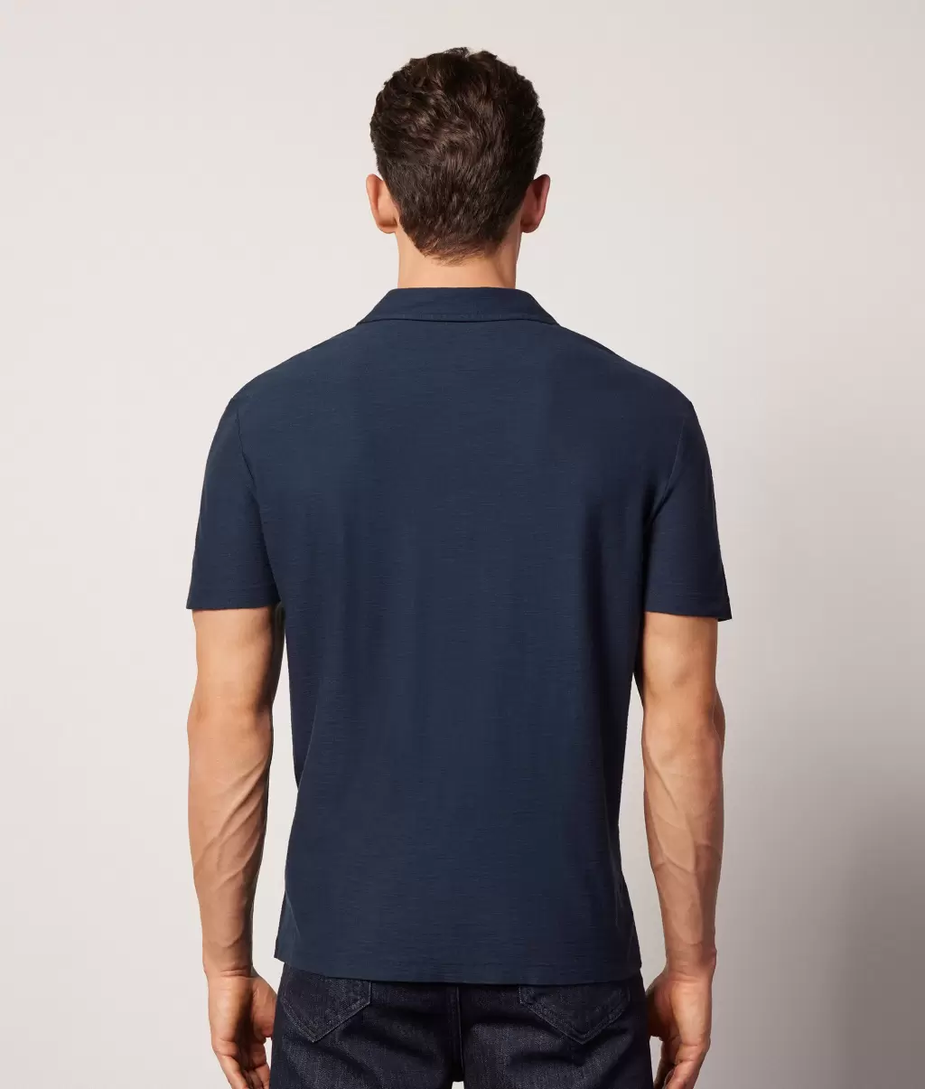 Koszulka Polo Z Bawełny Twist Blue Mężczyzna Falconeri T-Shirty I Koszulki Polo - 2