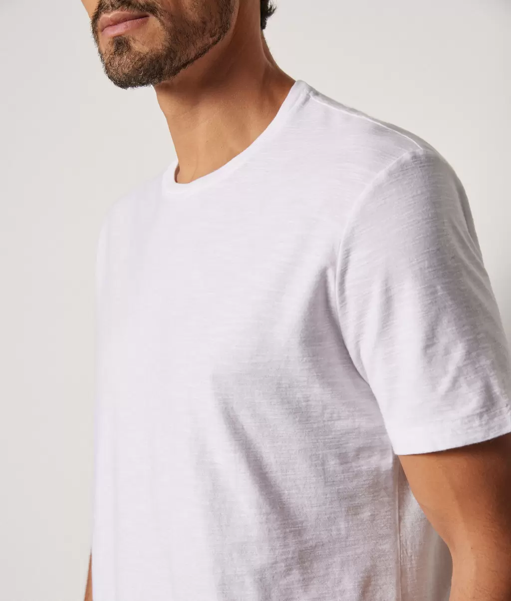 Mężczyzna Falconeri Koszulka Z Bawełny Twist White T-Shirty I Koszulki Polo - 3
