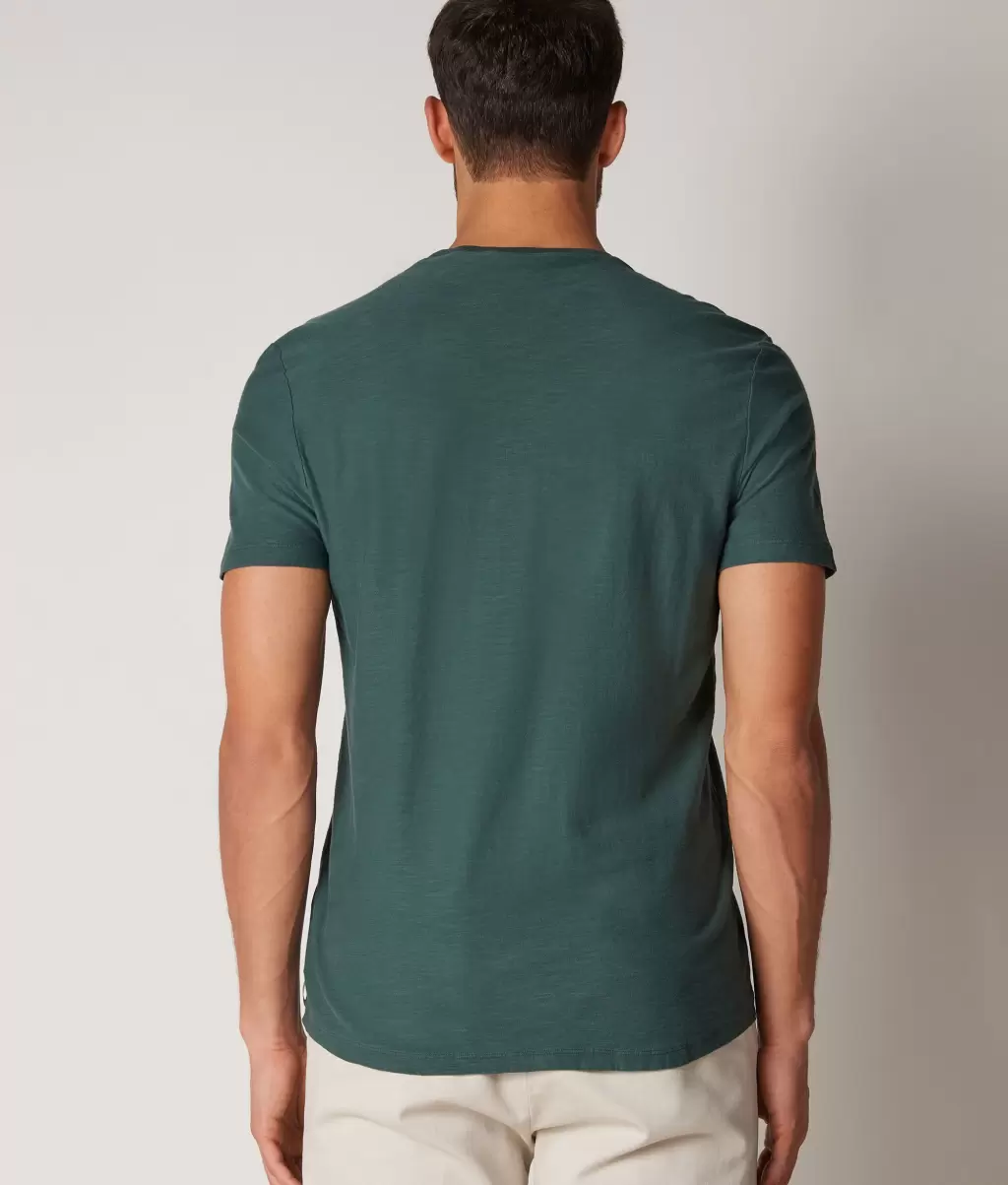 T-Shirty I Koszulki Polo Falconeri Mężczyzna Dark_Green Koszulka Z Bawełny Twist - 2