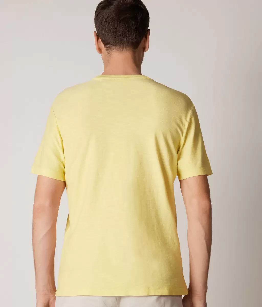 Yellow Falconeri Mężczyzna Koszulka Z Bawełny Twist T-Shirty I Koszulki Polo - 2
