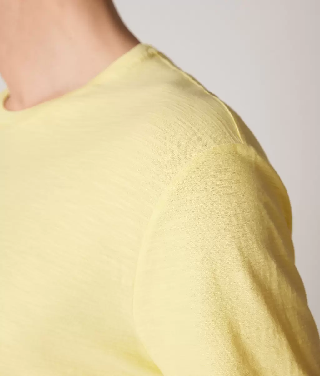 Yellow Falconeri Mężczyzna Koszulka Z Bawełny Twist T-Shirty I Koszulki Polo - 3