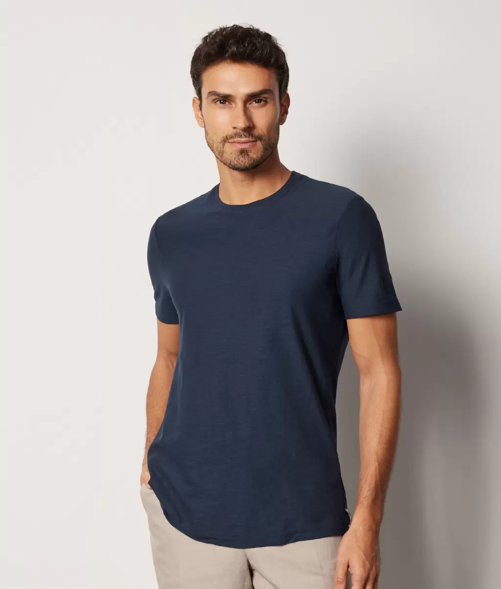 T-Shirty I Koszulki Polo Blue Koszulka Z Bawełny Twist Falconeri Mężczyzna - 1