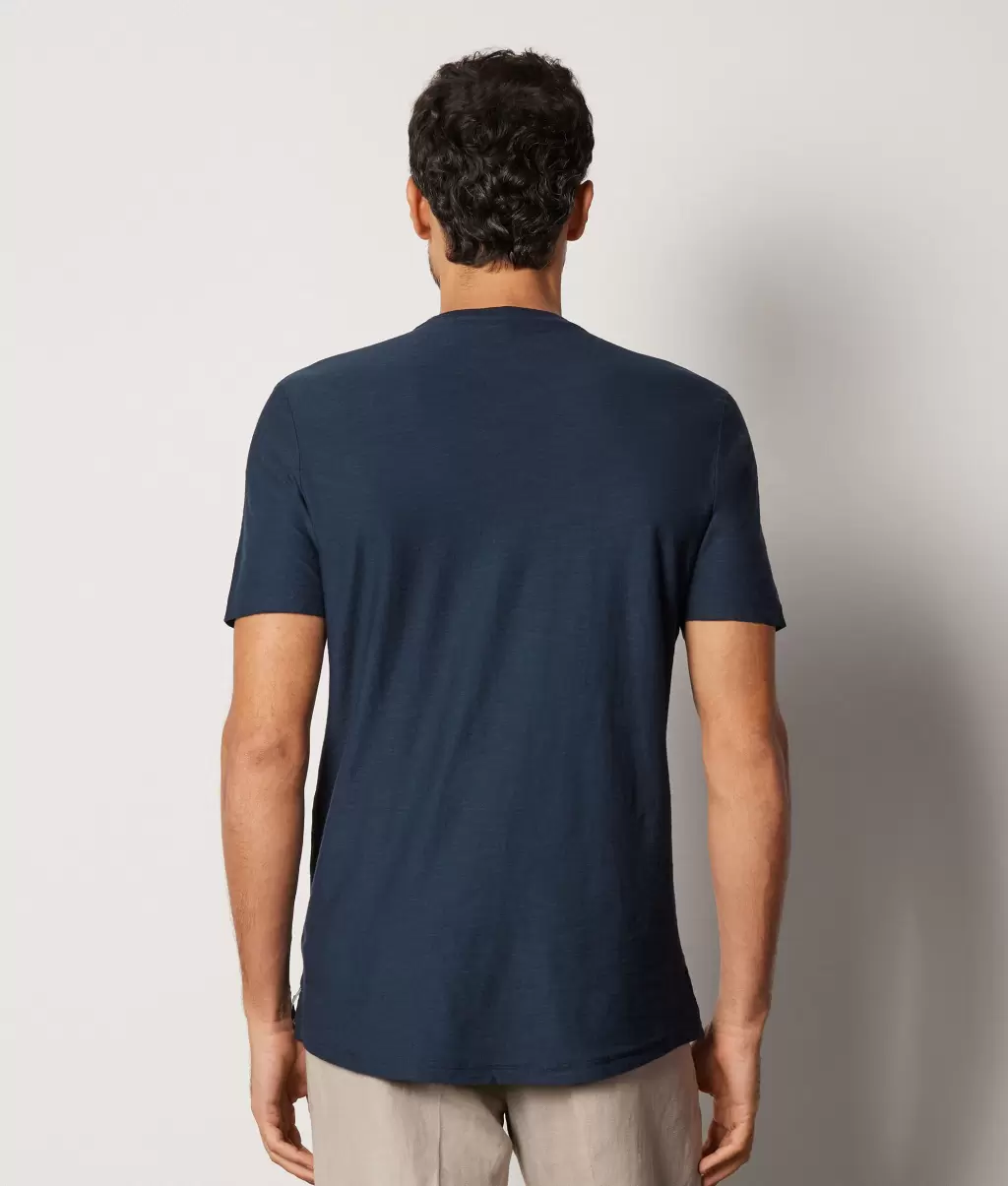 T-Shirty I Koszulki Polo Blue Koszulka Z Bawełny Twist Falconeri Mężczyzna - 2