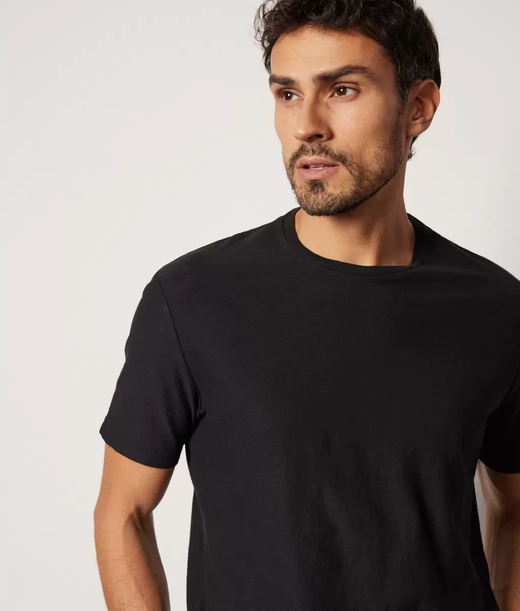 Mężczyzna Falconeri Black T-Shirty I Koszulki Polo Koszulka Z Bawełny Twist - 3