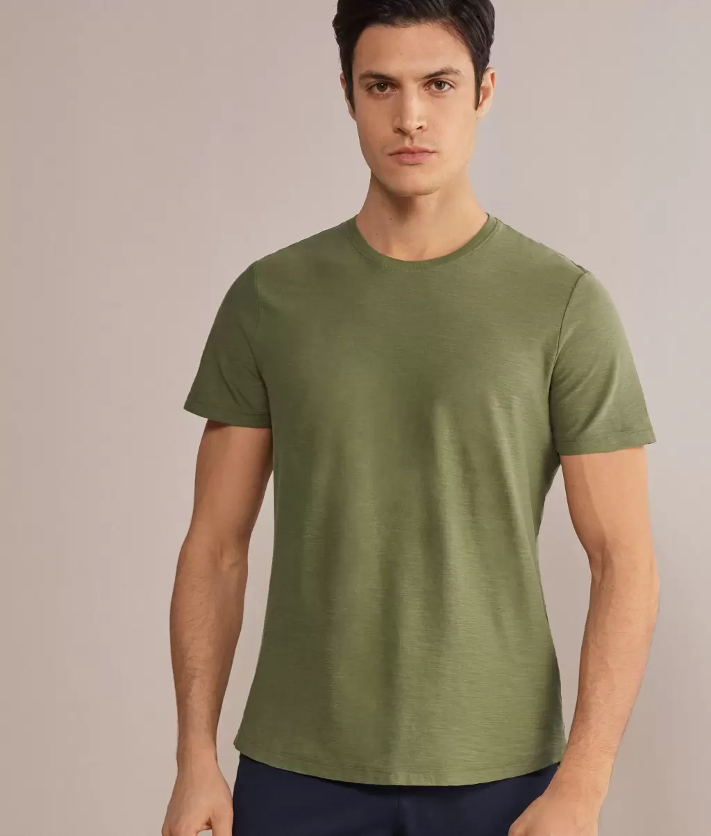 Green T-Shirty I Koszulki Polo Falconeri Koszulka Z Bawełny Twist Mężczyzna - 1