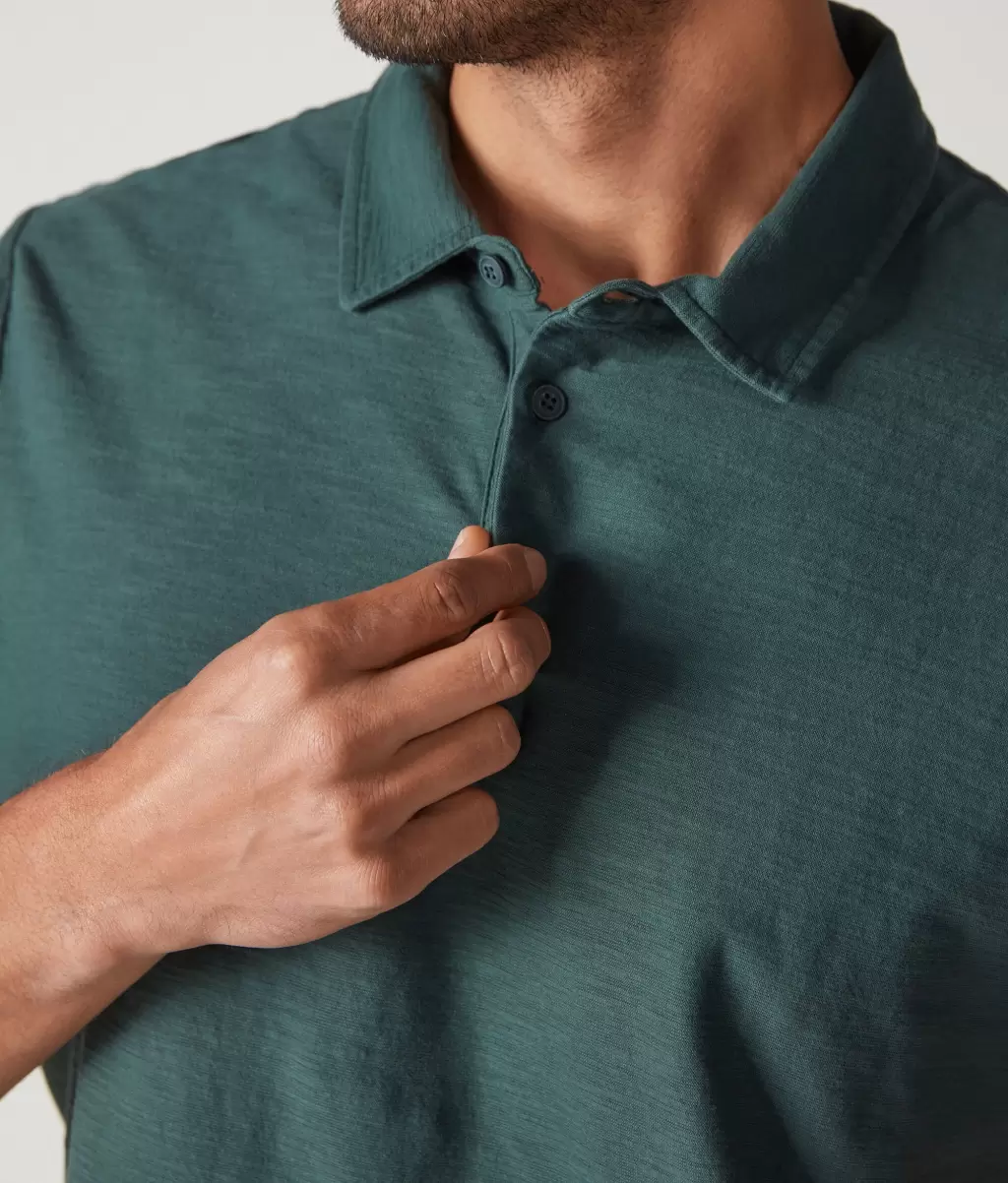 Koszulka Polo Z Bawełny Twist Mężczyzna Dark_Green T-Shirty I Koszulki Polo Falconeri - 3