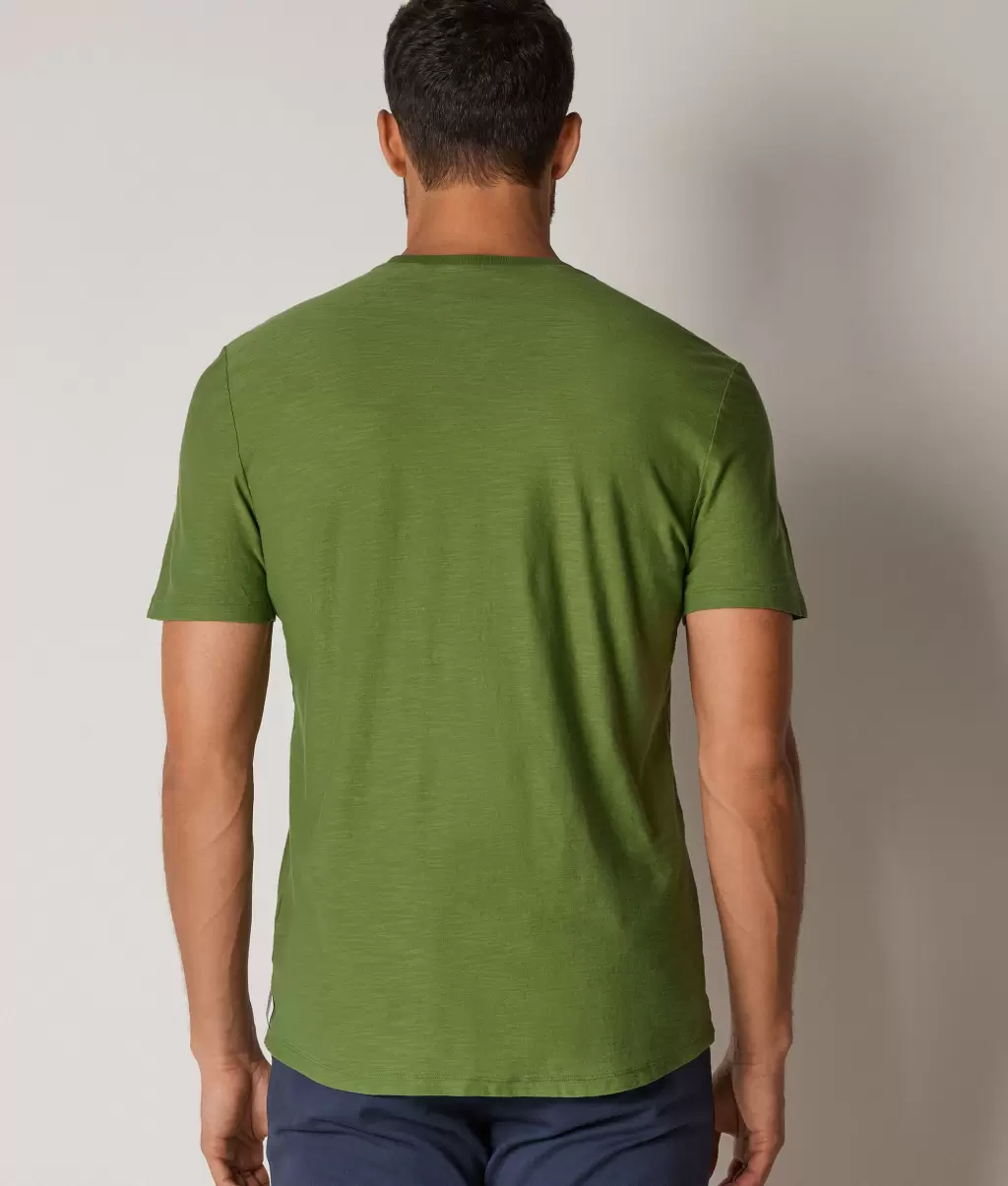 Koszulka Z Bawełny Twist Mężczyzna T-Shirty I Koszulki Polo Green Falconeri - 2