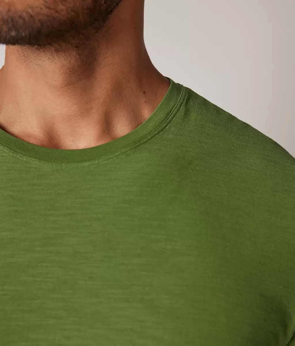 Koszulka Z Bawełny Twist Mężczyzna T-Shirty I Koszulki Polo Green Falconeri - 3