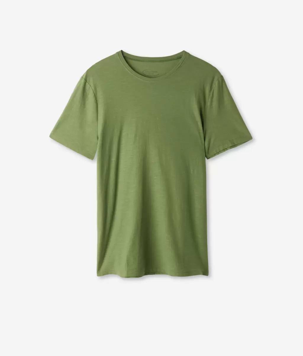 Koszulka Z Bawełny Twist Mężczyzna T-Shirty I Koszulki Polo Green Falconeri - 4