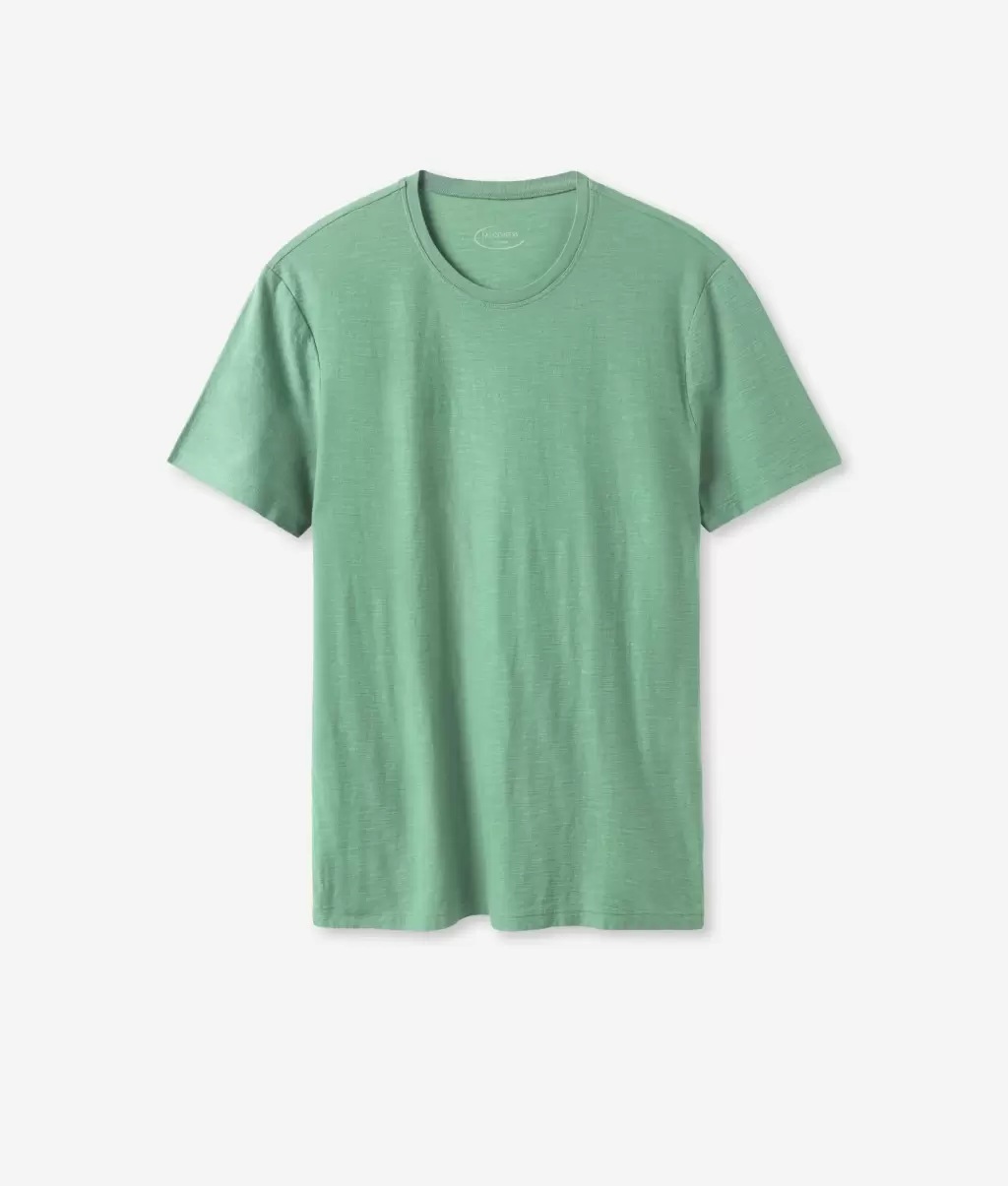 Mężczyzna Koszulka Z Bawełny Twist T-Shirty I Koszulki Polo Falconeri Green - 4