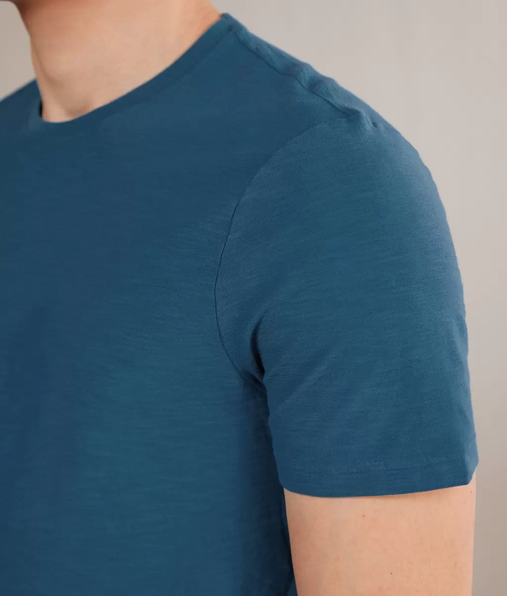 Falconeri Koszulka Z Bawełny Twist Blue T-Shirty I Koszulki Polo Mężczyzna - 3