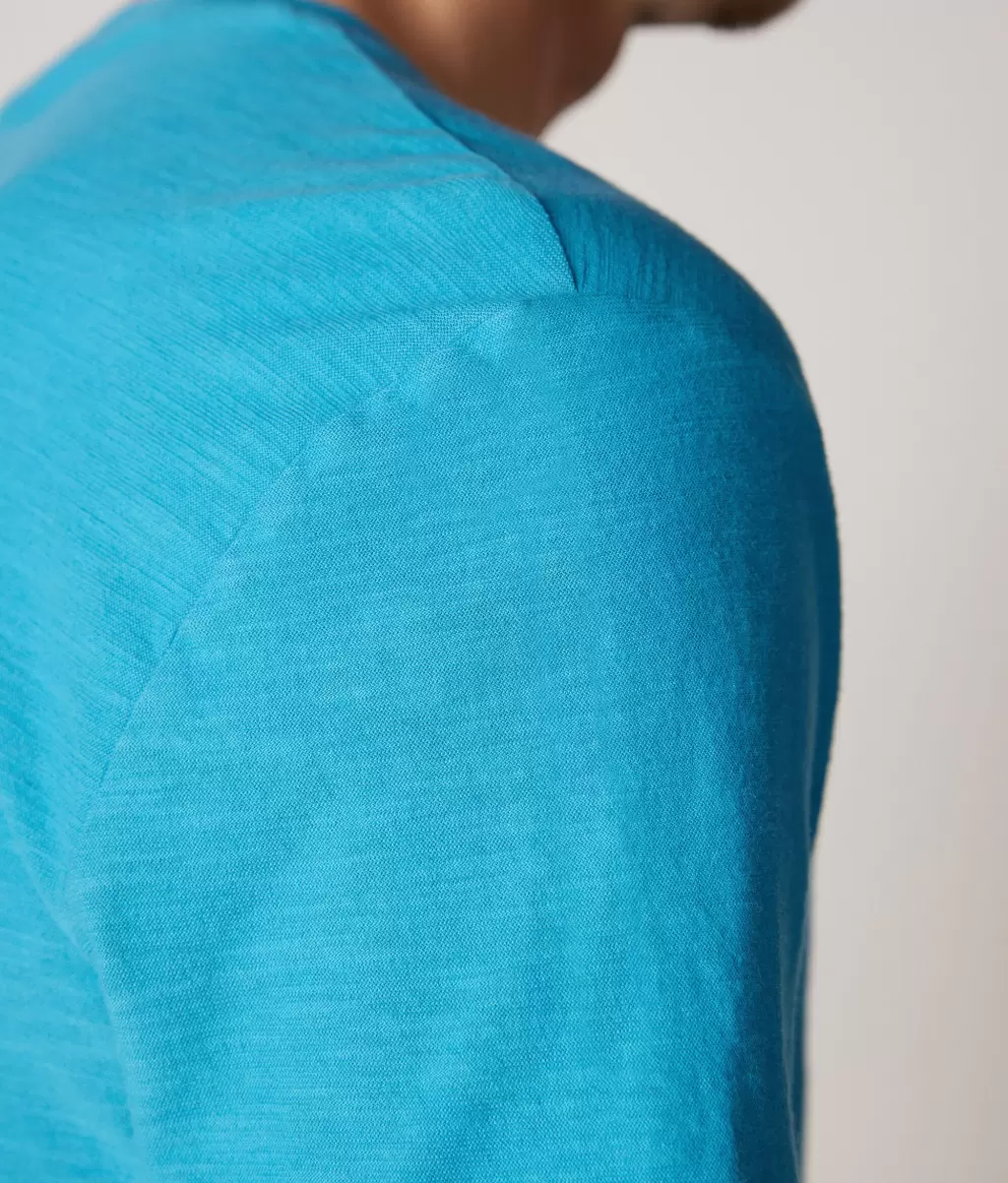 Mężczyzna Falconeri Blue Koszulka Z Bawełny Twist T-Shirty I Koszulki Polo - 3
