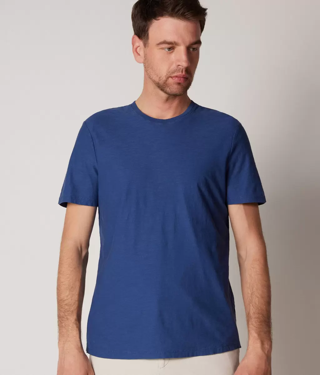 Koszulka Z Bawełny Twist Blue Falconeri T-Shirty I Koszulki Polo Mężczyzna - 1