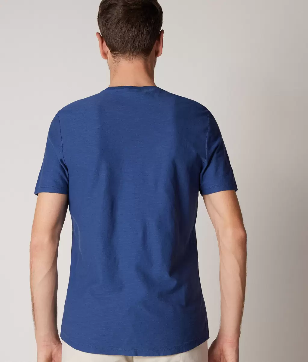 Koszulka Z Bawełny Twist Blue Falconeri T-Shirty I Koszulki Polo Mężczyzna - 2