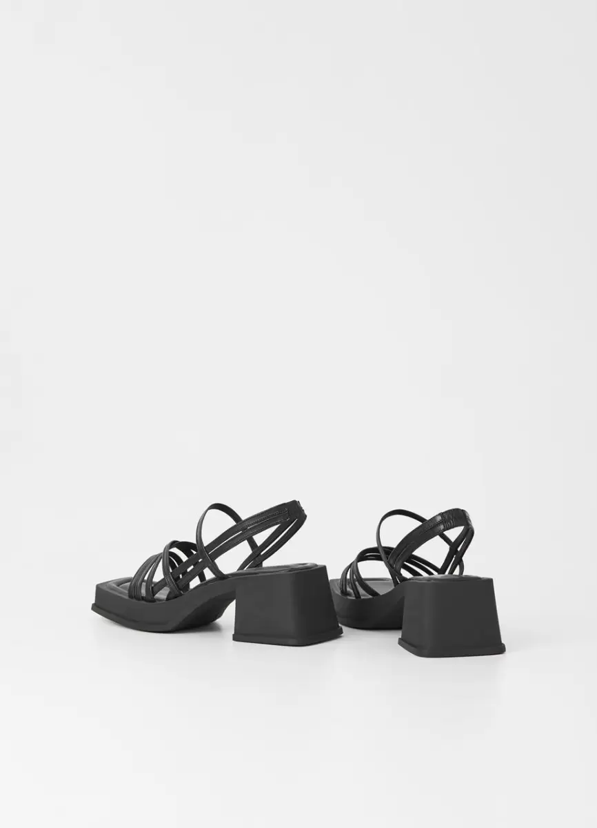 Czarny Skóra Moda Sandały Vagabond Kobiety Hennie Sandaly - 3