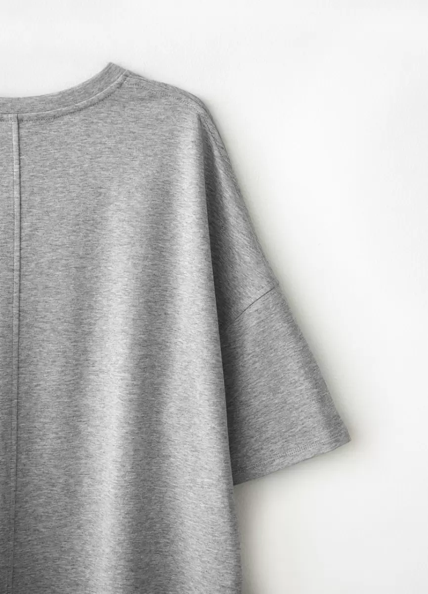 Boxy T-Shirt Kobiety T-Shirty Vagabond Szary Material Tekstylny Opakowanie - 3