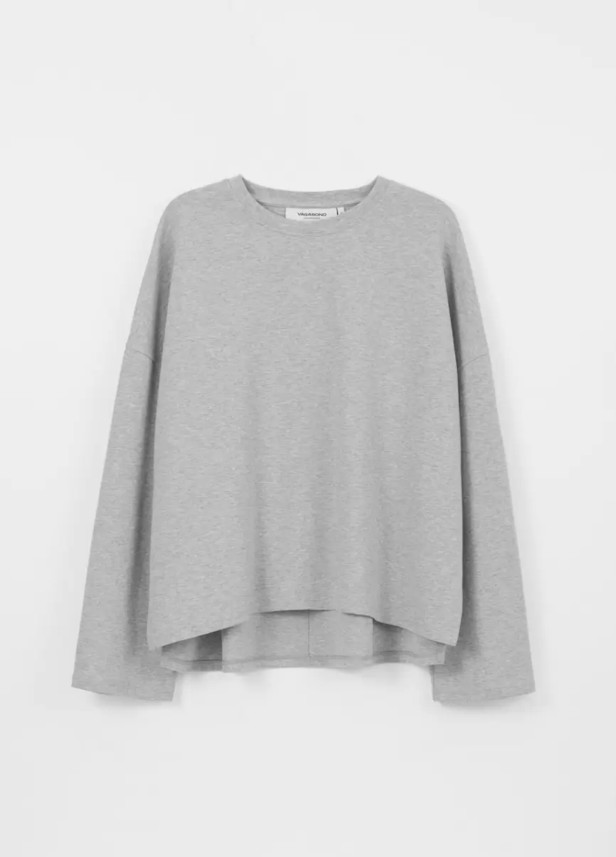 Rekomendowane Produkty T-Shirty Vagabond Kobiety Szary Material Tekstylny Boxy Long Sleeve T-Shirt - 1