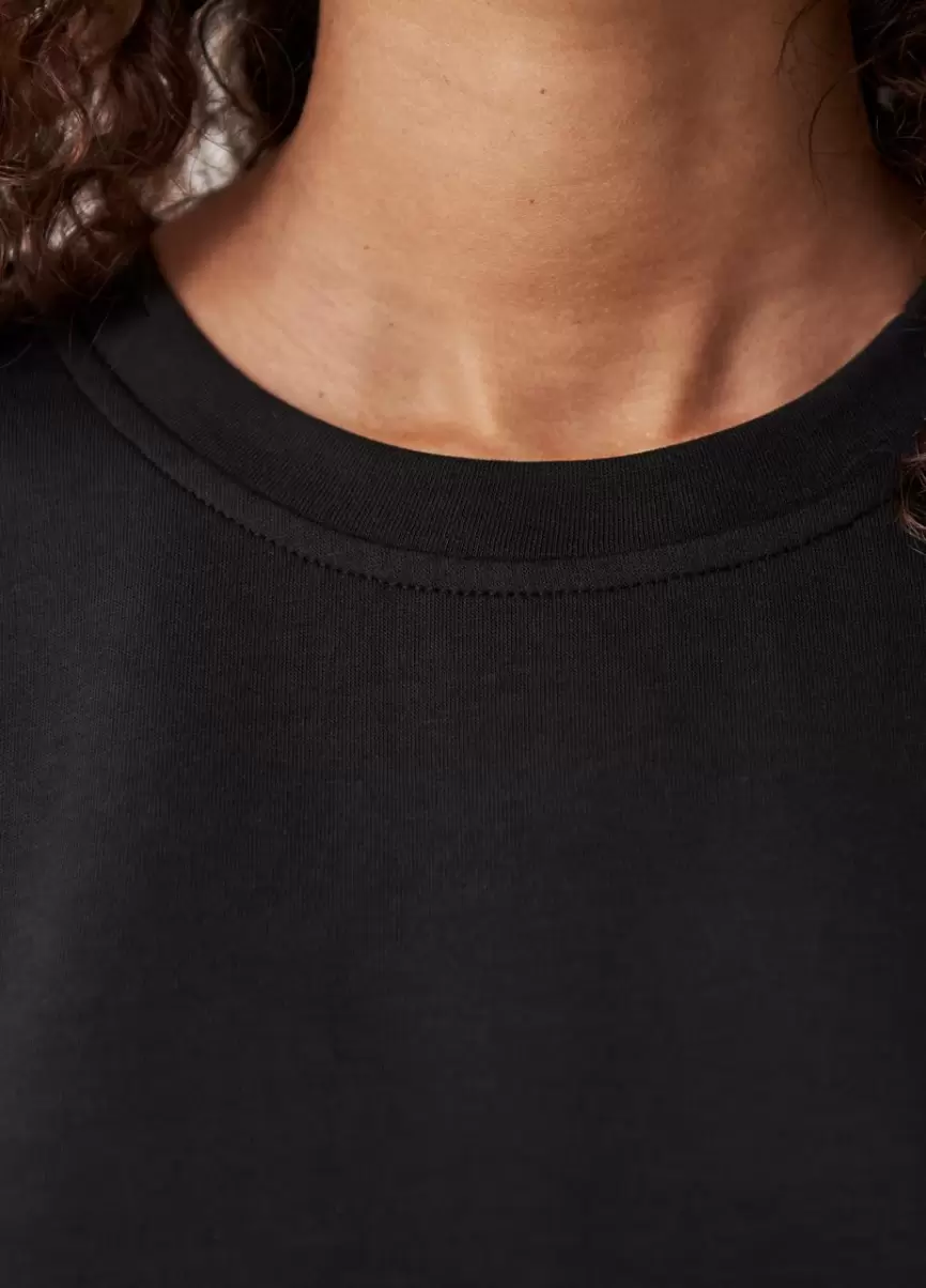 T-Shirty Vagabond Kobiety Boxy T-Shirt Czarny Material Tekstylny Wydajność - 3