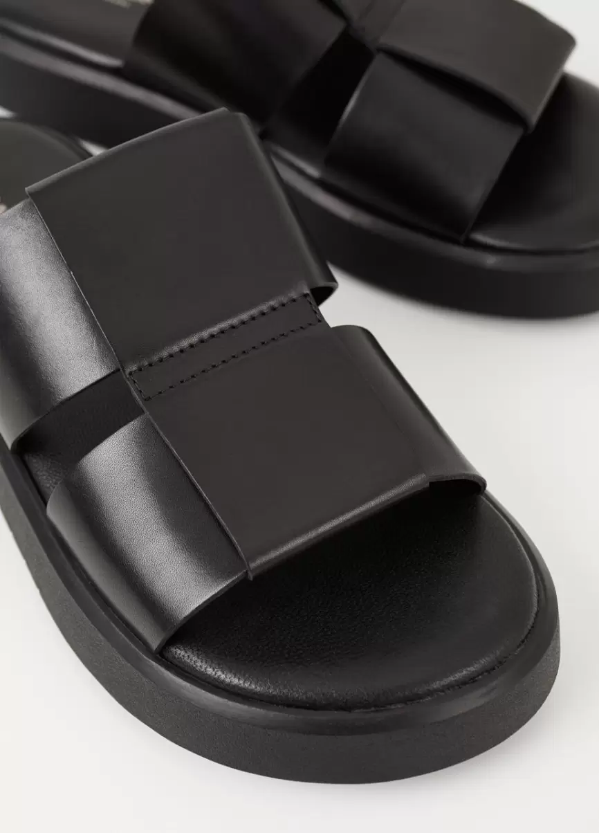 Nowy Produkt Sandały Vagabond Czarny Skóra Nate Sandaly Mężczyźni - 3
