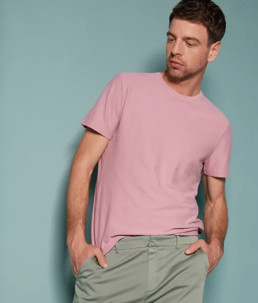 Pale_Pink T-Shirty I Koszulki Polo Koszulka Z Bawełny Twist Falconeri Mężczyzna