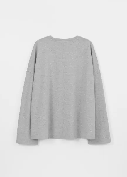 Rekomendowane Produkty T-Shirty Vagabond Kobiety Szary Material Tekstylny Boxy Long Sleeve T-Shirt